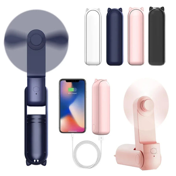 Pocket-Sized Rechargeable Handheld Fan