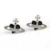 Rhinestone Heart & Saturn Pendant Jewelry Set