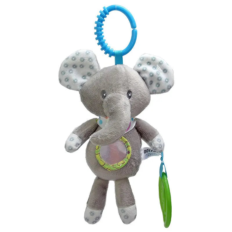 Musical Plush Animal Rattle & Teether Toy for Babies