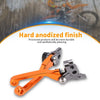 Orange and silver CNC aluminum clutch and brake lever set for motorcycles