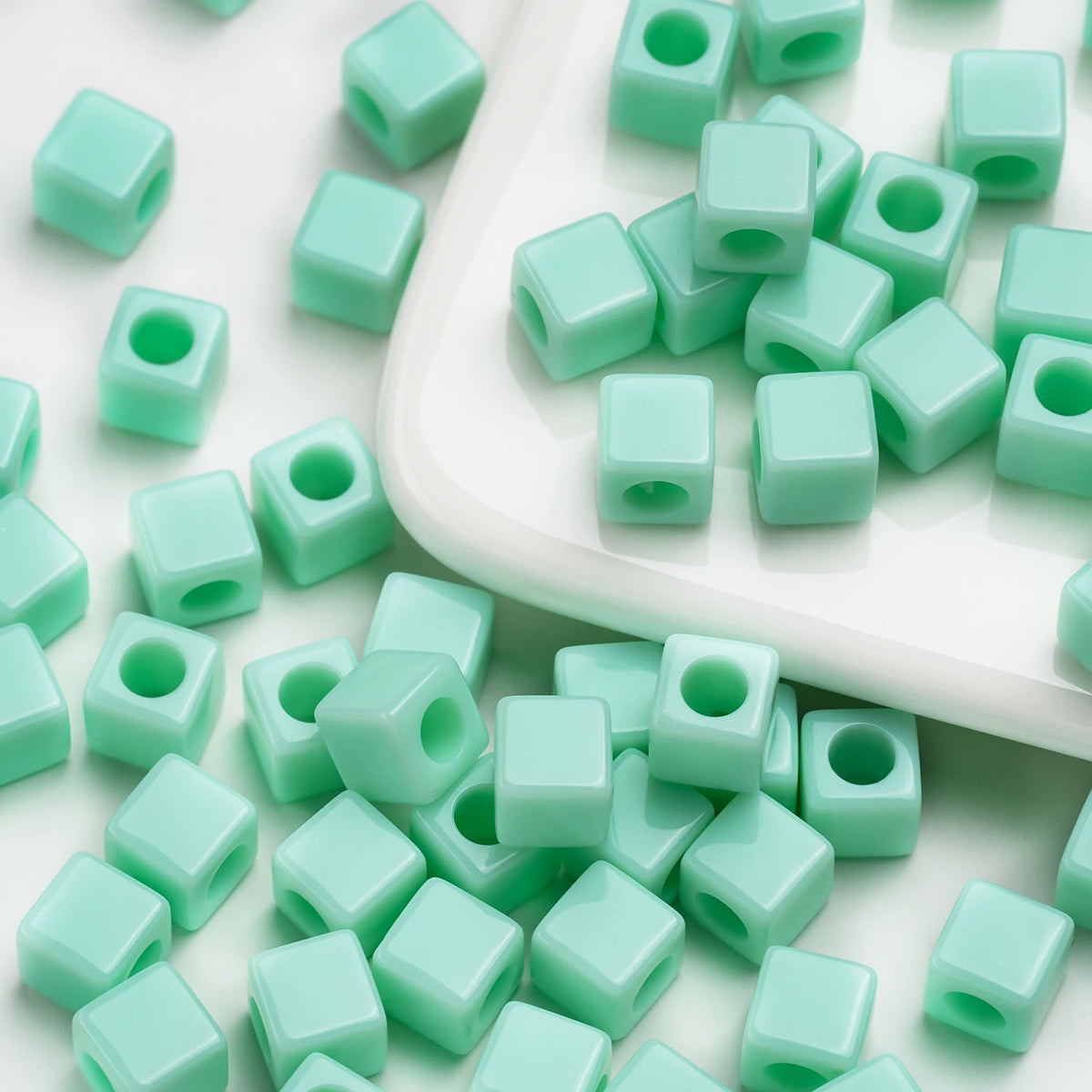 Acrylic Square Spacer Beads for Jewelry Making