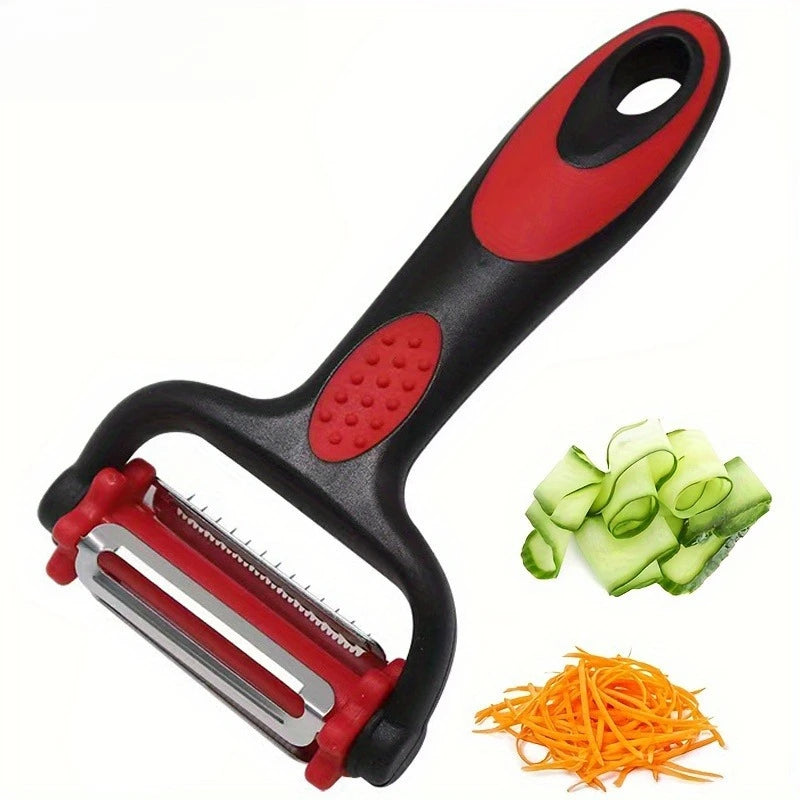 Pelador, Cuchillo de Pelar y Rallador 3 en 1 de Acero Inoxidable