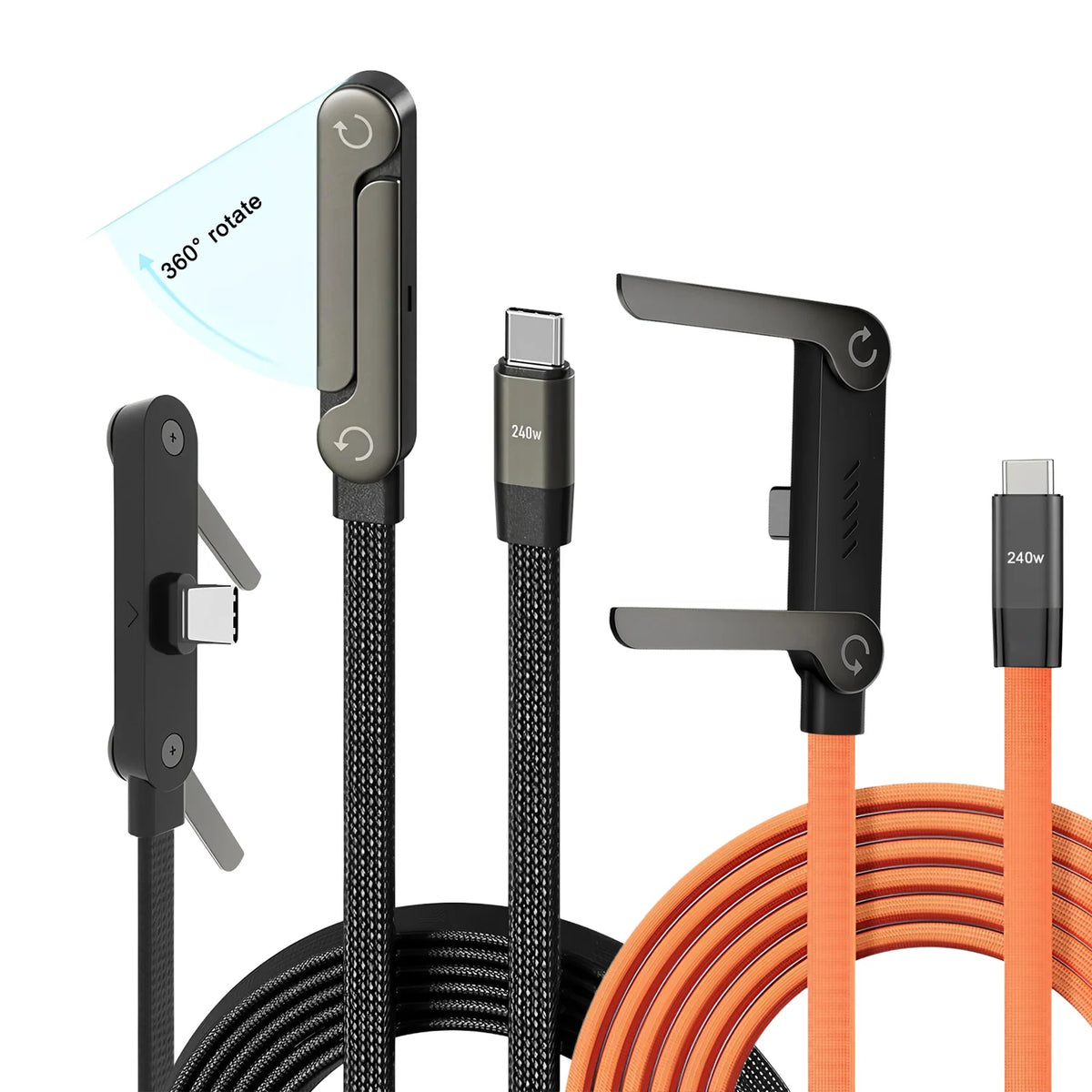 2-in-1 Foldable Charging Stand with Fast-Charge Cable