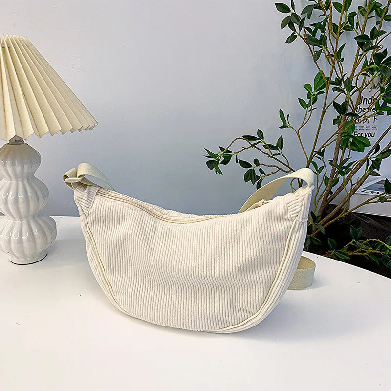 Women's Corduroy Hobo Shoulder Bag