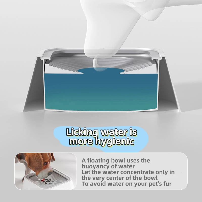 Spill-Proof Floating Pet Water Bowl