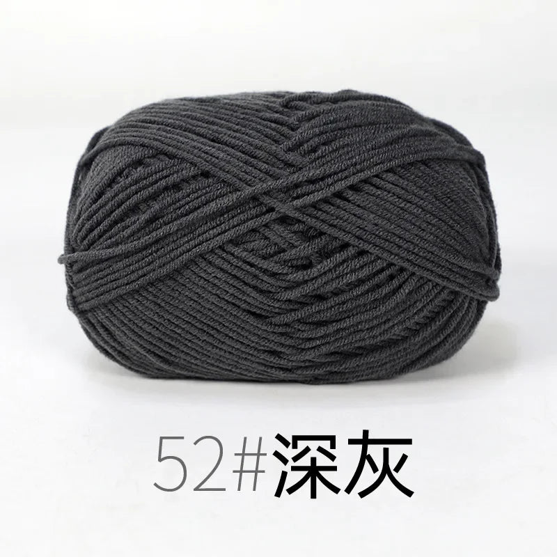 4-Ply Soft Cotton Blend Yarn for Knitting and Crochet