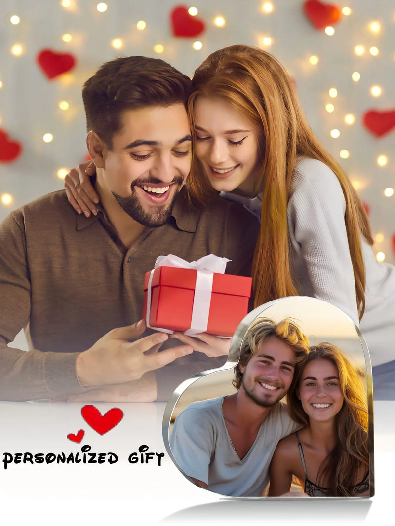 Recuerdo de Acrílico en Forma de Corazón con Foto Personalizada