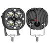 A black LED spot work light with multiple halogen bulbs and a mounting bracket.
