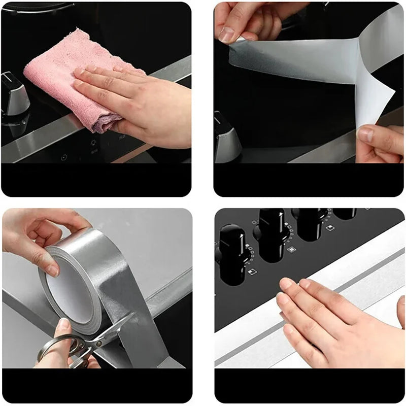 High-Temperature Aluminum Foil Tape for Kitchen & Cooktop Protection