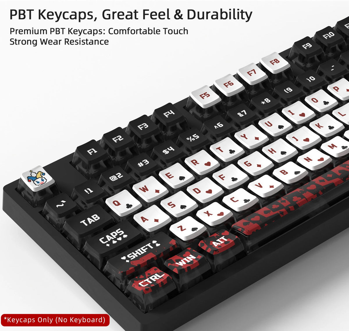 Poker Four-Sided Backlight Keycaps Set - 132 Keys PBT+PC Double-Shot for MX Switches