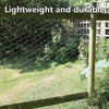 Lightweight and durable galvanized hexagonal wire mesh fence section in a garden setting.