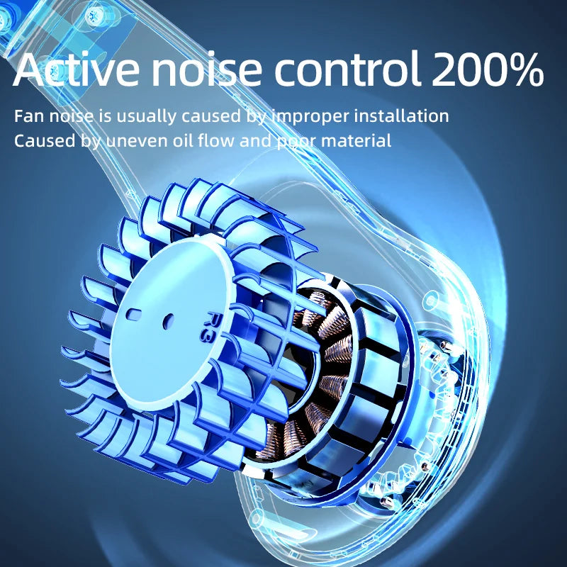 Portable Hanging Neck Fan with Digital Display