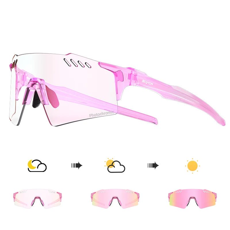 Photochromic Cycling Sunglasses with UV400 Protection
