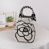 Mini Knitted Colorblock Bucket Bag with Detachable Handle