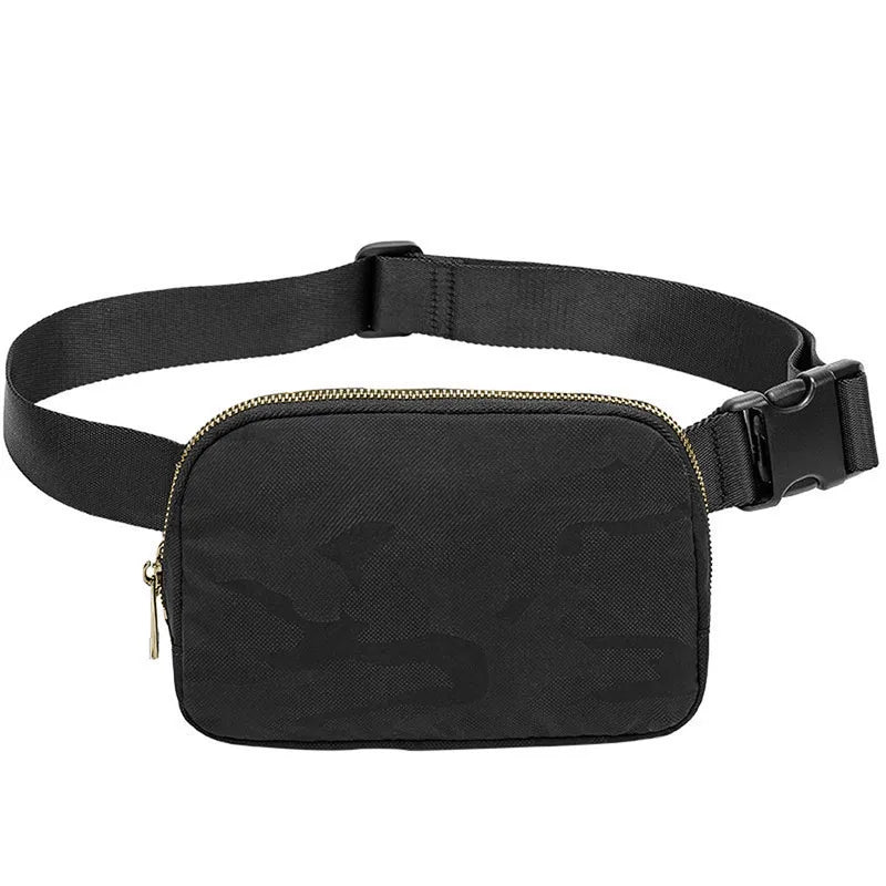 Versatile Nylon Waist Pack with Zippered Pockets