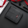 Men's Vintage PU Leather Wallet with Woven Tape Accent