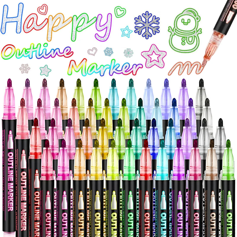 Double-Outline Shimmer Markers