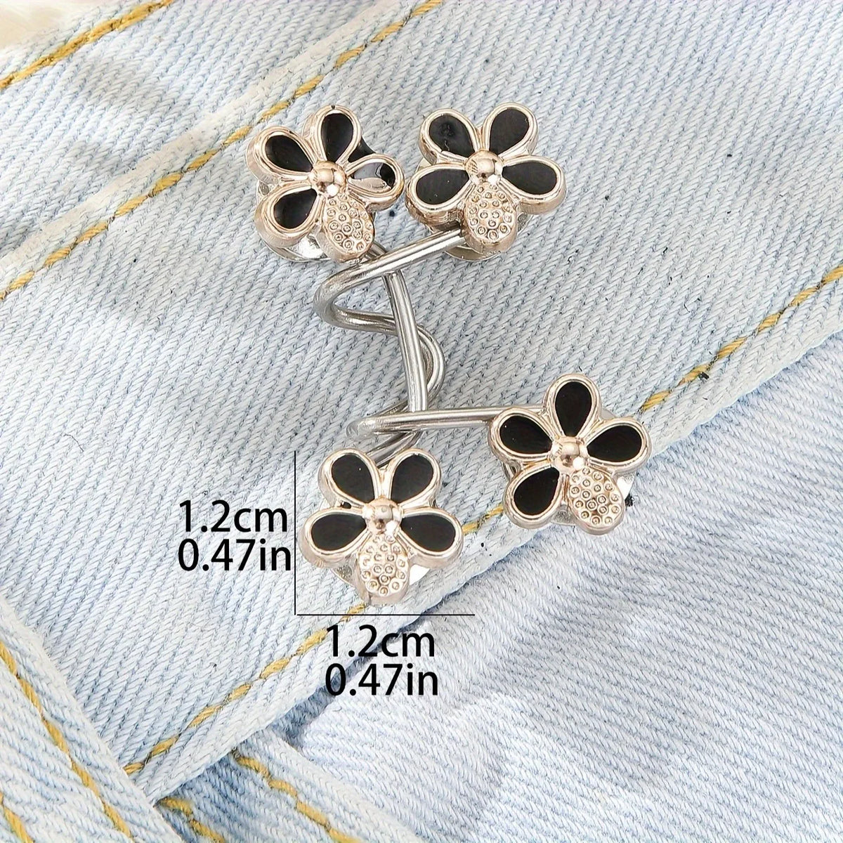 Floral Waist Tightener Buttons – No-Sew Pants Clips