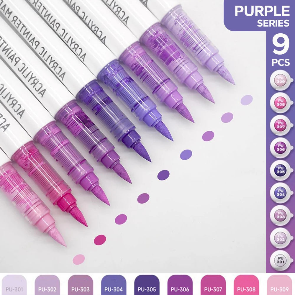 Professionelles Acryl-Pinselmarker Set