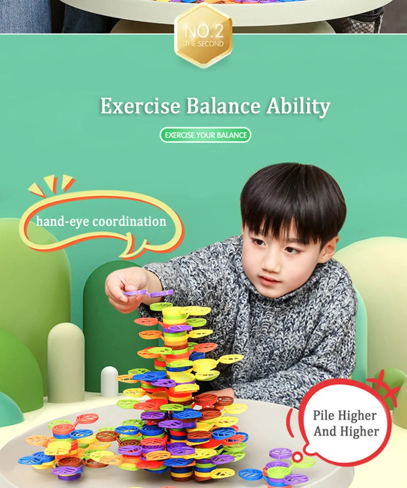 Rainbow Balance Tree Stacking Game