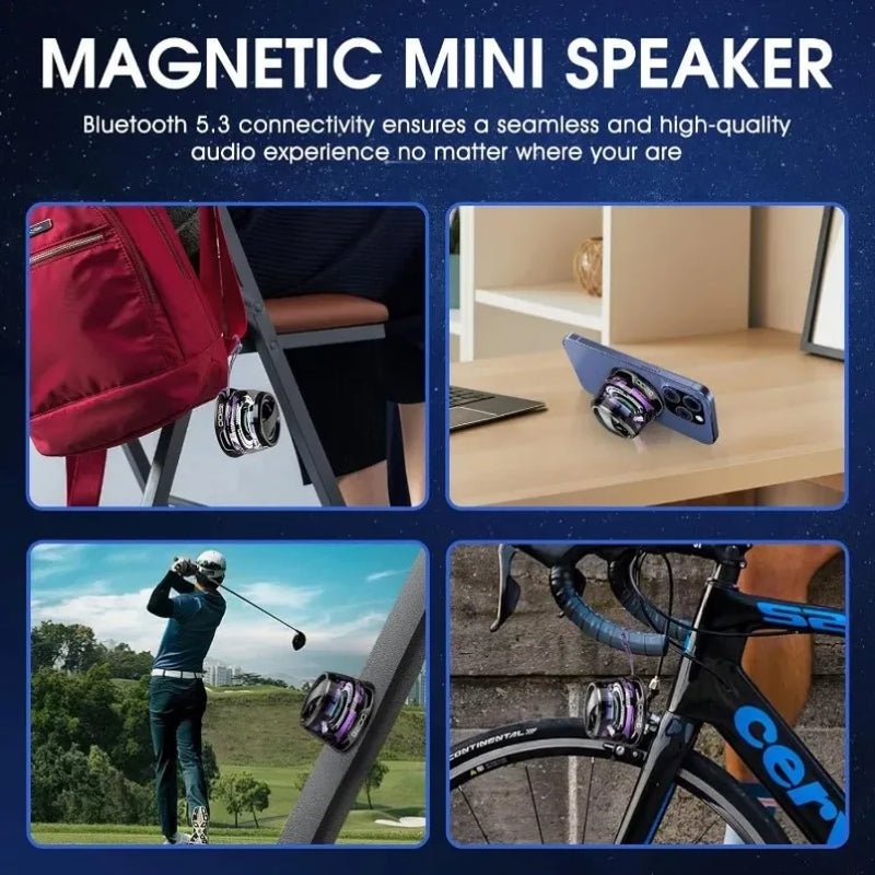 Altavoz Bluetooth Mini Magnético con Luces RGB