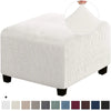 Stretchable Jacquard Footrest Ottoman Cover