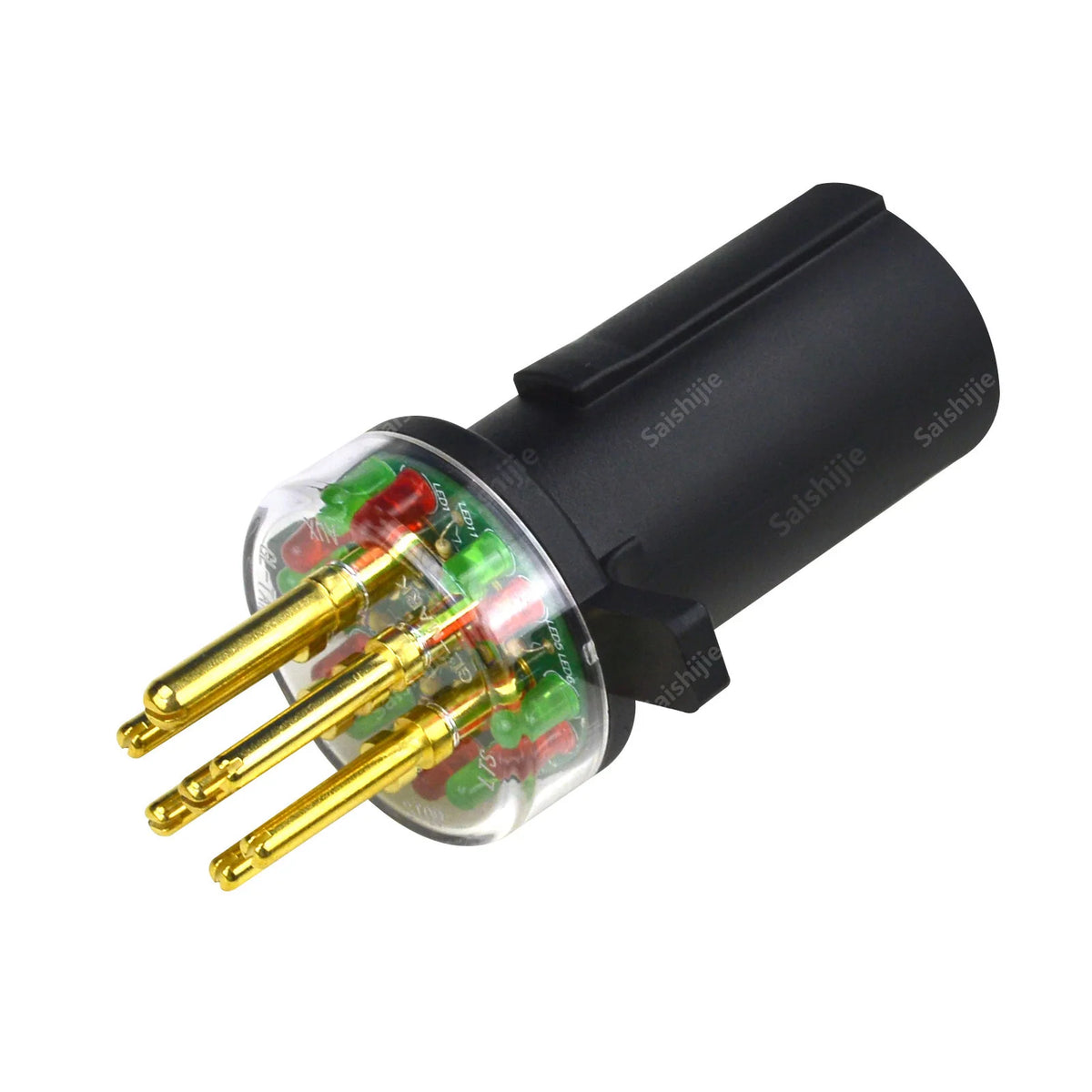 7-Way Round Pin Trailer Circuit Tester for Semi-Trucks