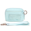 Checkered Card Case Wallet with Detachable Keychain and ID Window