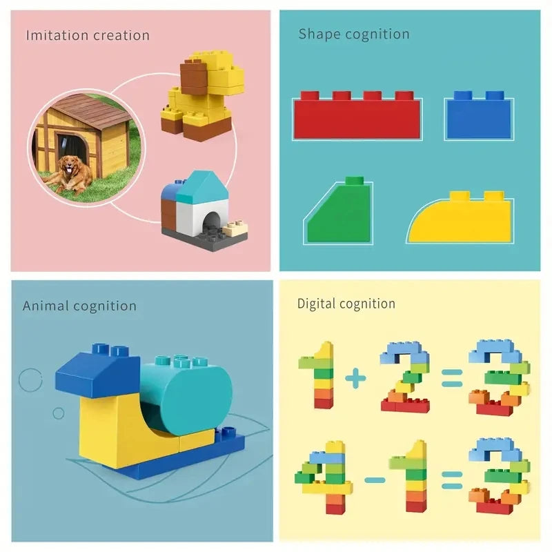 Creative Building Blocks Set - 200 Pieces with Base Plate