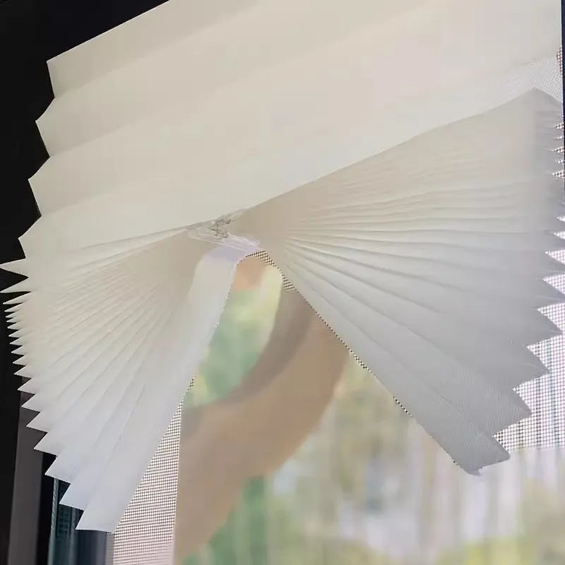 Self-Adhesive Pleated Blackout Blinds