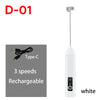 Wireless USB-C Milk Frother & Handheld Blender – Stainless Steel