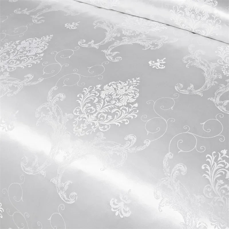 Silver Royal Luxury Duvet Cover Set with Pillowcases