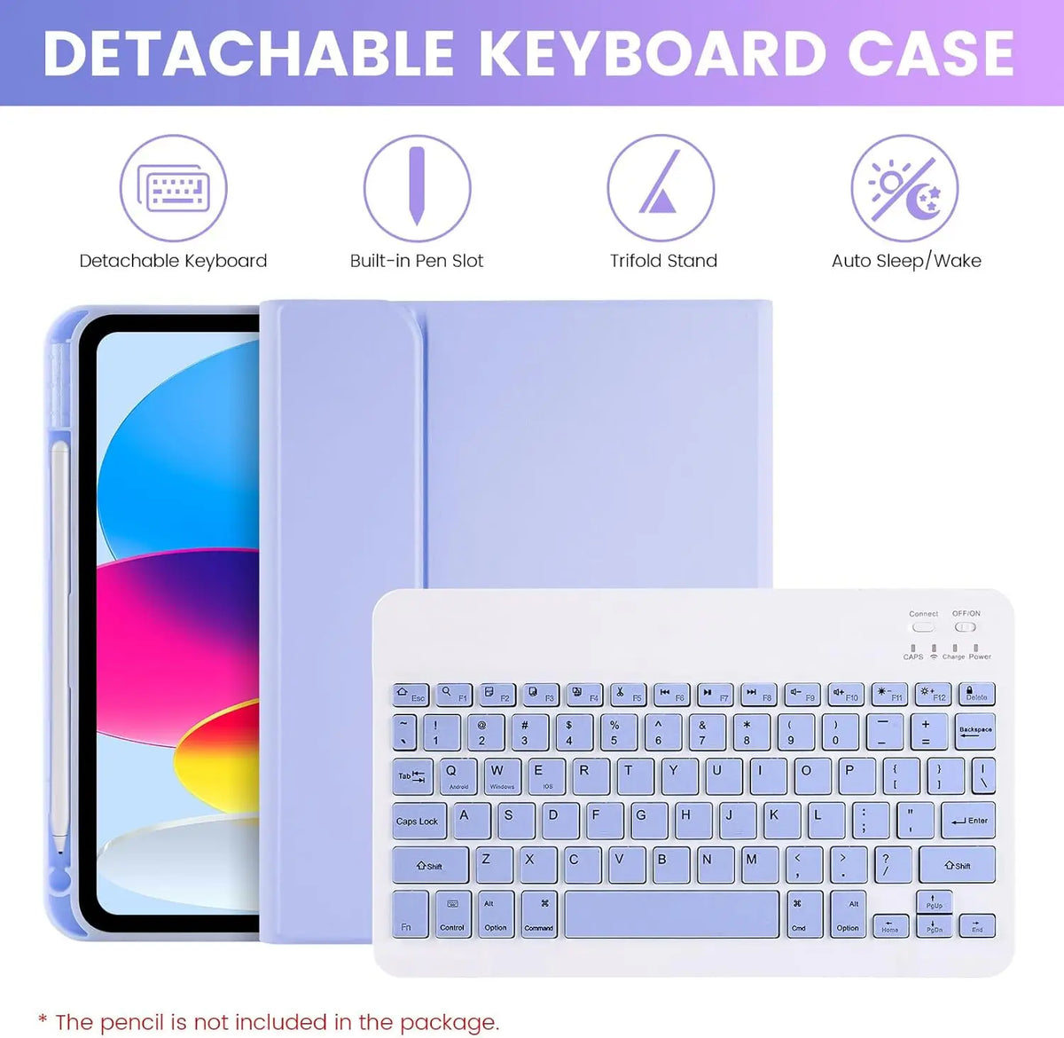 iPad Keyboard Case with Removable Cover