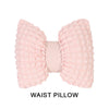 Pink bowknot car neck pillow with lumbar support