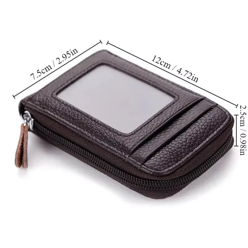 Slim RFID-Blocking Leather Wallet