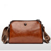 Vintage Barrel Crossbody Shoulder Bag with Sequined Letter Accent