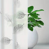 Lightweight PEVA Shower Curtain Liner with Leaf Pattern and Hooks