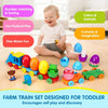Farm Animal Counting Train with Lockable Barns