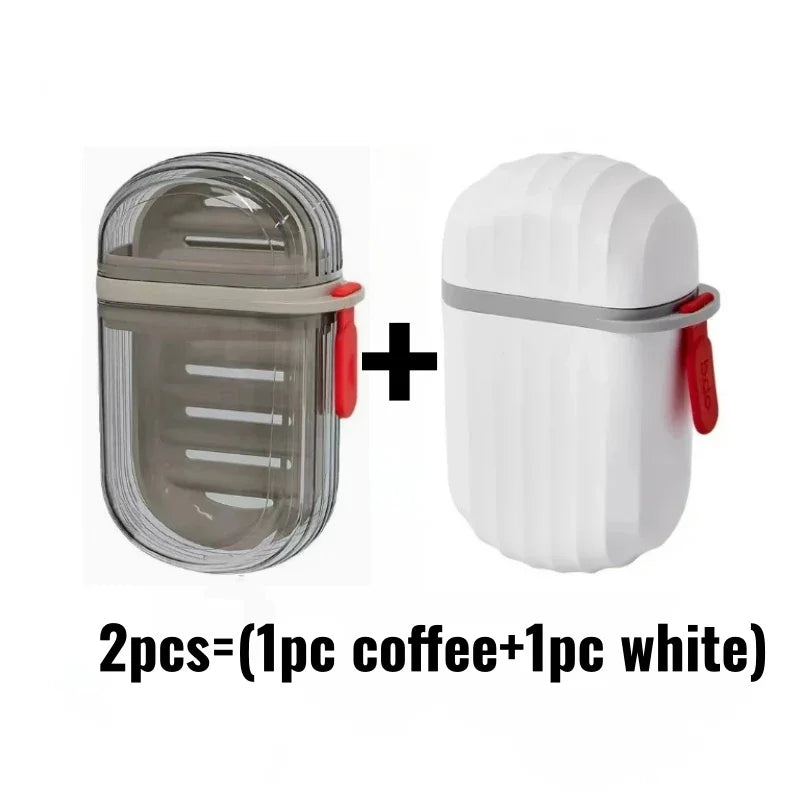 Travel Soap Box with Drainable Lid for Camping and Bathroom Use