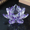 Crystal Lotus Flower Figurine – Elegant Glass Tabletop Decor