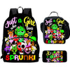 Cartable Enfant Cartoon Sprunki avec Pochette Avant