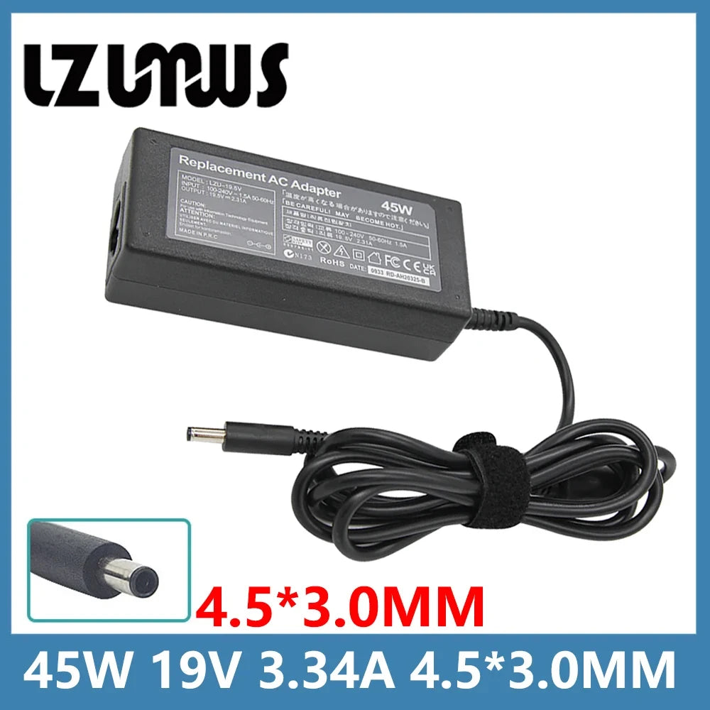 45W Dell Laptop Charger with 4.5mm x 3.0mm Tip