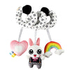 Soft Car Seat & Stroller Toy Set with Mirror, Crinkle, and Squeaky Sounds