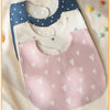 Soft Cotton Baby Bibs with Waterproof Backing (3-Layer, U-Shaped)