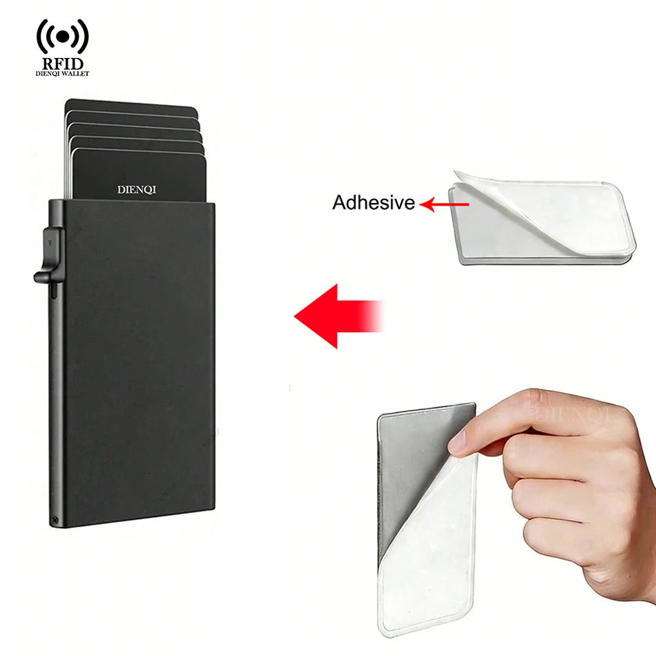 Minimalist Aluminum RFID-Blocking Card Holder