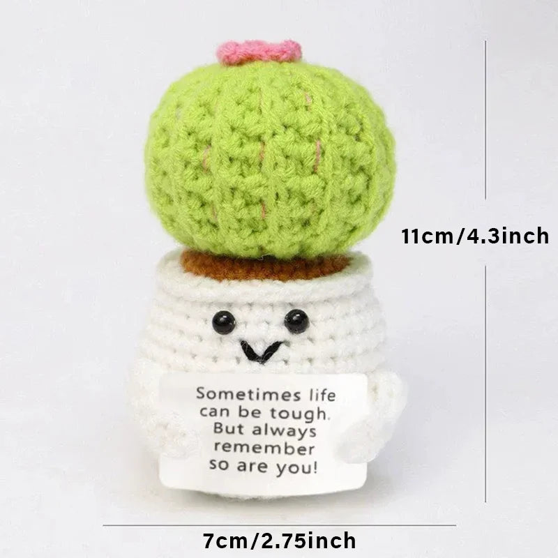 Handmade Crochet Amigurumi Doll with Love and Encouragement