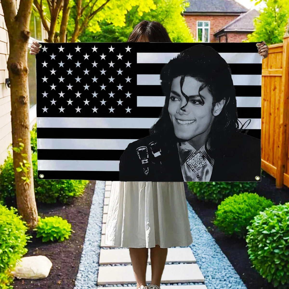 Michael Jackson Tribute Flag - Black American Tapestry Wall Hanging