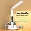 Multifunktionale LED-Schreibtischlampe mit Lüfter & Digitaler Uhr