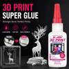 Strong Fast-Curing 3D Printing Glue for PLA ABS TPU PETG