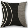 Geometric Black and White Square Pillowcase